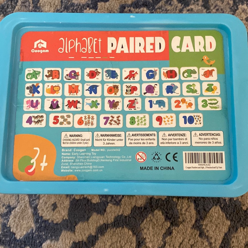 ABC ANIMAL PAIRED CARD TOY